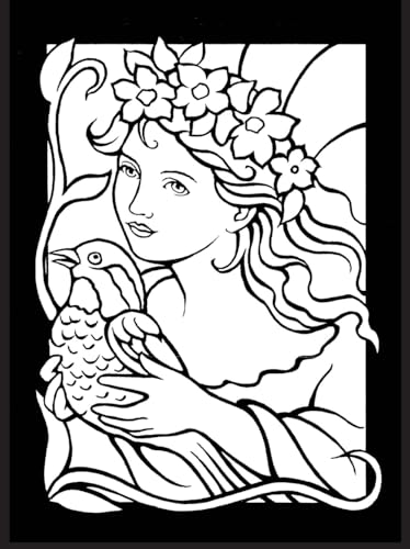 Fairy Princesses Mini Stained Glass Coloring Book (Dover Little Activity Books: Fantasy) Dover Publications