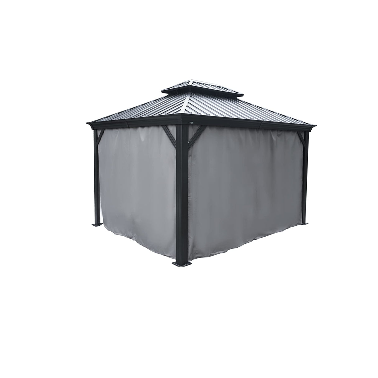 Kozyard Gazebo Privacy Curtain Outdoor Waterproof Sidewall for Hardtop Gazebo, OEM Replacement for Patio Gazebo Curtains for Alexander, Caesar, Rosana and Apollo Model (10ft x 12ft) Kozyard