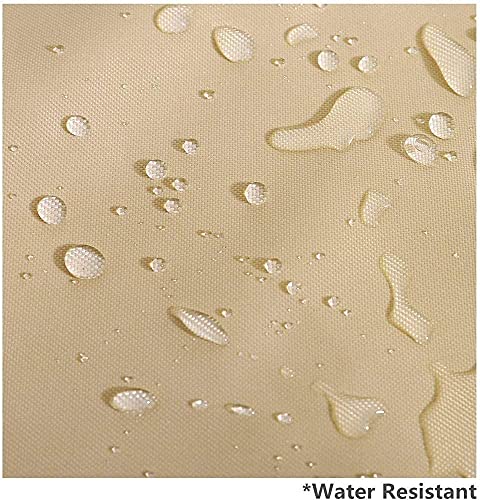 Vanteriam Outdoor High Back Chair Cover, Heavy Duty Waterproof Patio Swivel Chair Covers - Fade Resistant Patio Standard Dining Chair Cover 2 Pack - 26W x 28D x 37.5H inch Beige & Brown Vanteriam