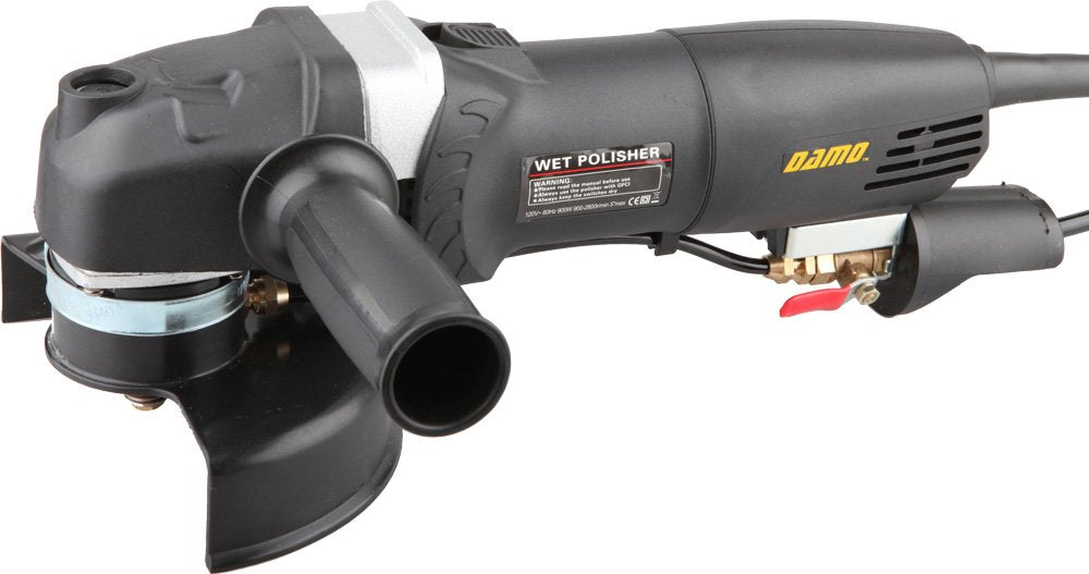 DAMO Variable Speed Wet Stone Polisher 5 inch Concrete Polisher Grinder for Granite Concrete Floor Countertop Polishing Grinding DAMO