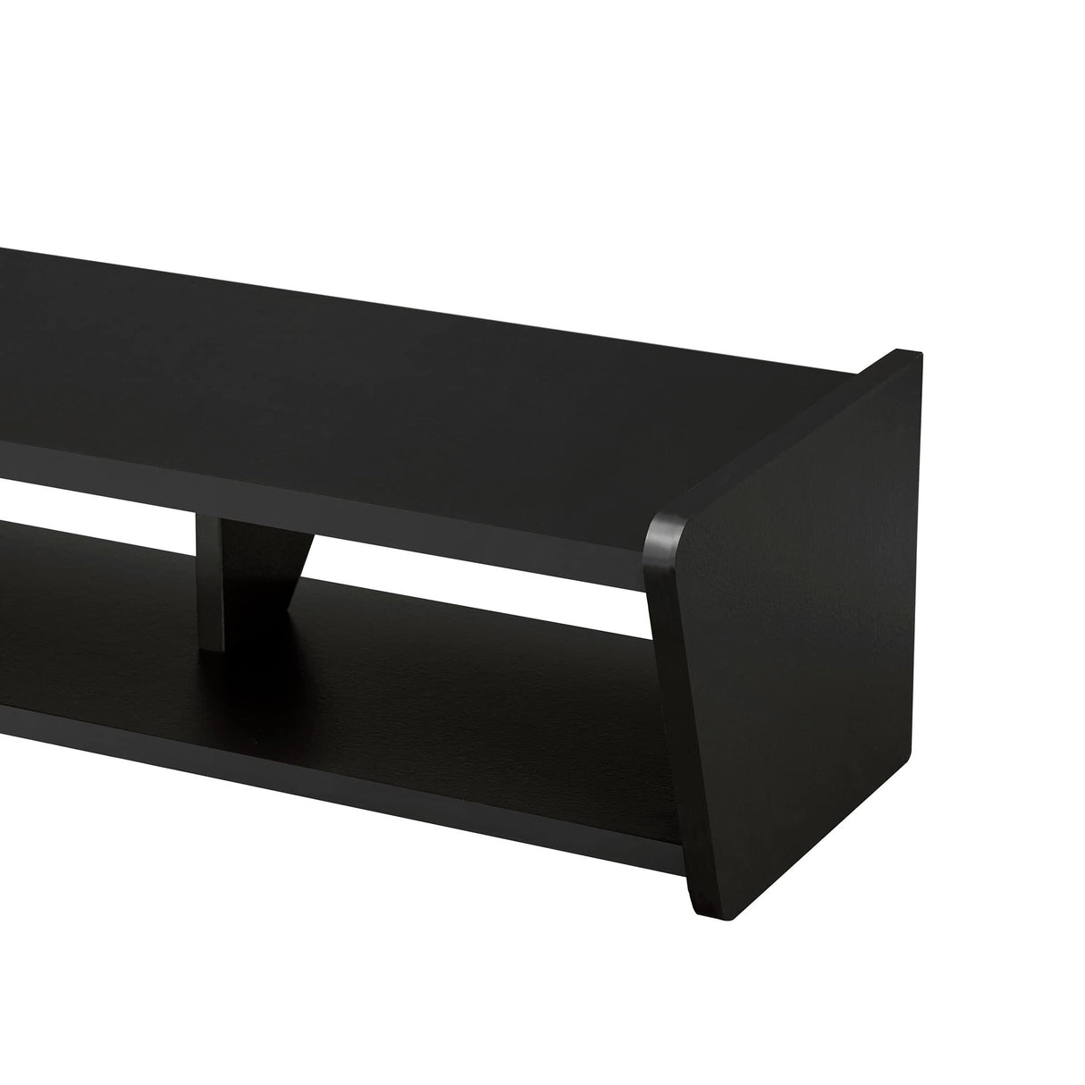 Walker Edison Zee Modern Floating Mounted Minimalist Stand for TVs up to 70 Inches, 65 Inch, Solid Black Walker Edison