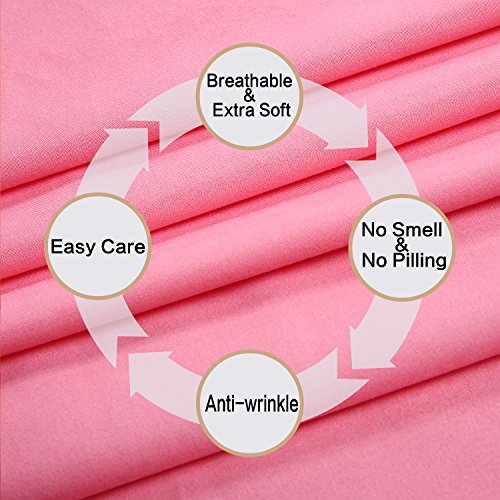 Best Season 3 Piece Bed Sheet Set (Twin,Peach Pink) 1 Flat Sheet,1 Fitted Sheet and 1 Pillow Cases,100% Brushed Microfiber 1800 Luxury Bedding,Deep Pockets,Extra Soft & Fade Resistant Best Season