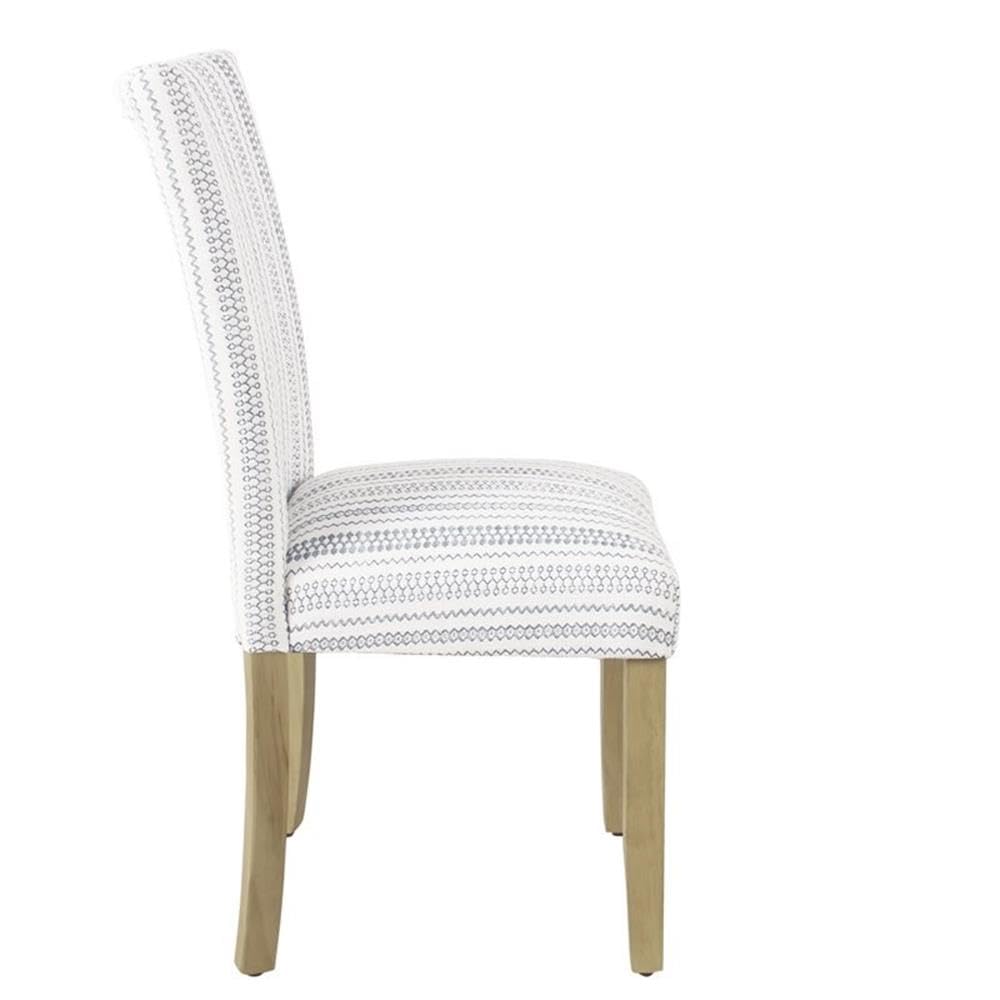 HomePop Classic Parsons Dining Chair -Blue Farmhouse Stripe (Set of 2) HomePop