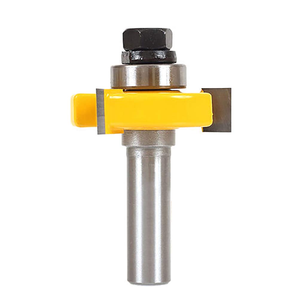 Yakamoz 1/2 Inch Shank Adjustable Tongue and Groove Router Bit Set 1-1/2" Stock Woodworking Cutting Milling Tools YAKAMOZ