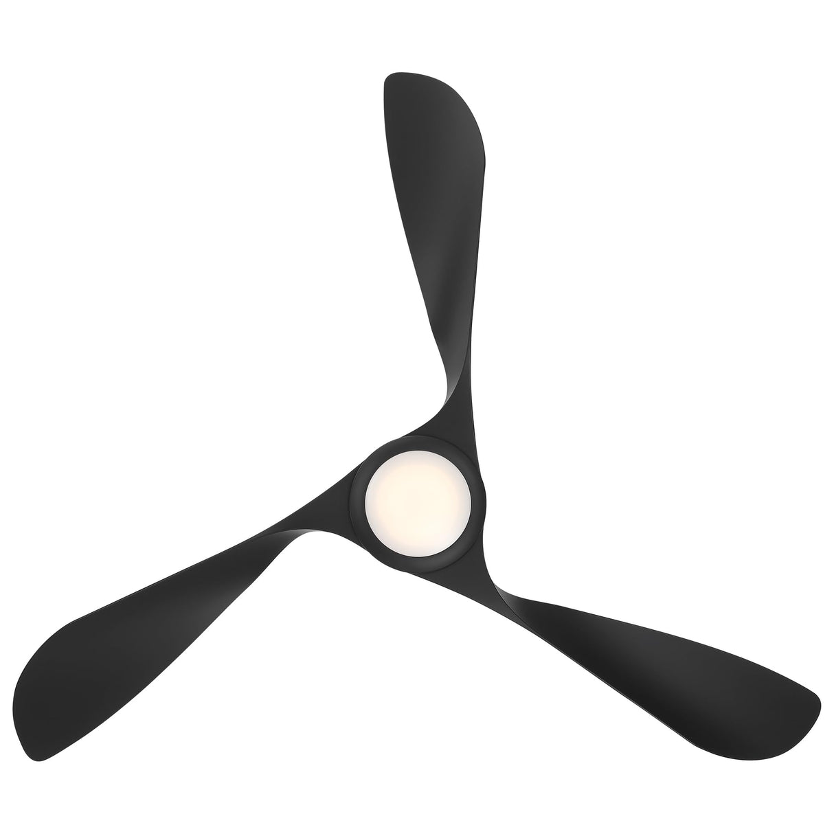 WAC Smart Fans Swirl Indoor and Outdoor 3-Blade Smart Home Ceiling Fan 54in Matte Black with 3000K LED Light Kit and Remote Control works with Alexa and iOS or Android App WAC Lighting