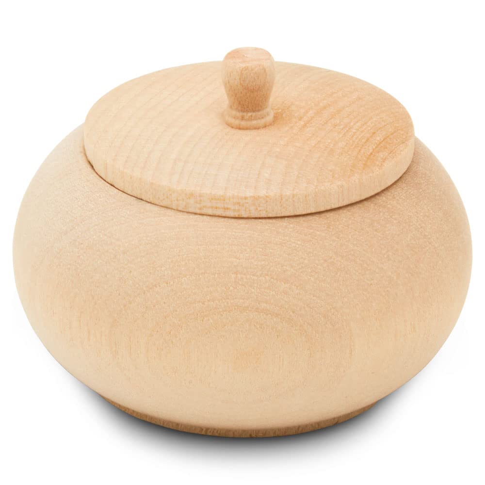 Woodpeckers Vanity Wood Trinket Box 1-1/4-inch x 2-1/4-inch, Pack of 3 Unfinished Wooden Boxes, DIY Box Wood Storage for Play Woodpeckers