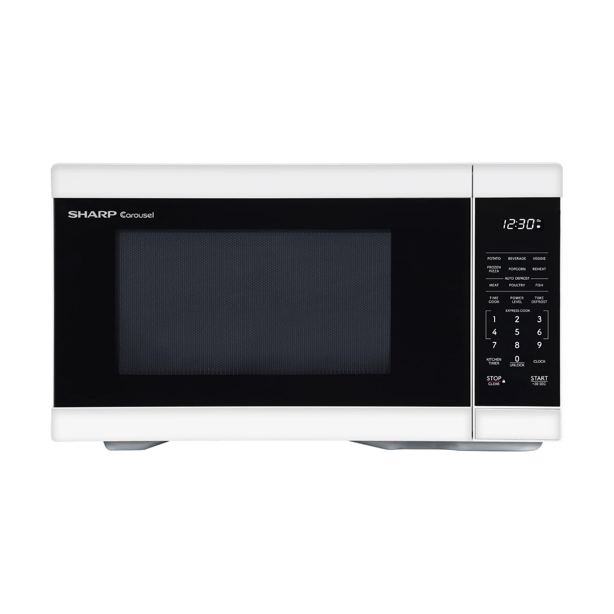 SHARP SMC1161KW Oven with Removable 12.4" Carousel Turntable, Cubic Feet, 1000 Watt Countertop Microwave, 1.1 CuFt, White Sharp