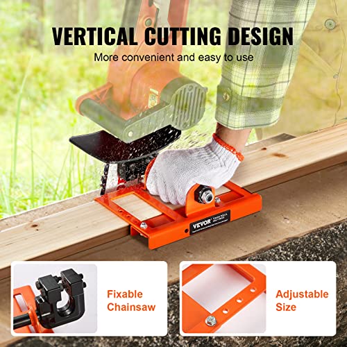 VEVOR Chainsaw Mill, Vertical Lumber Cutting Guide with 2"-6" Cutting Width, Cast Iron Portable Timber Chainsaw Attachment, Lightweight Wood Timber Milling Attachment for Builders and Woodworkers VEVOR