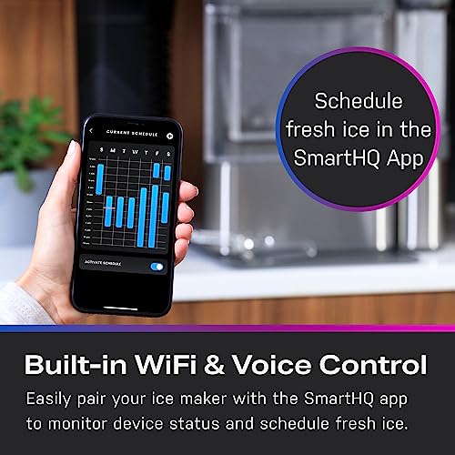 GE Profile Opal 2.0 with 0.75 Gallon Tank, Chewable Crunchable Countertop Nugget Ice Maker, Scoop included, 38 lbs in 24 hours, Pellet Ice Machine with WiFi & Smart Connected, Stainless Steel Profile