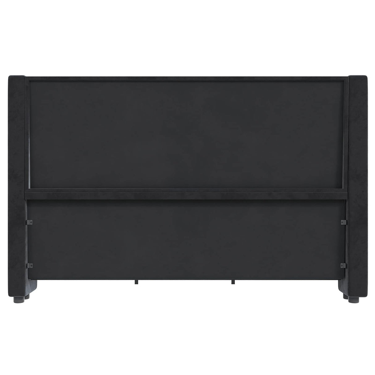 Jocisland King Bed Frame Upholstered Bed Wingback Headboard Velvet Tufted Diamond Button/No Box Spring Needed/Easy Assembly/Black Jocisland