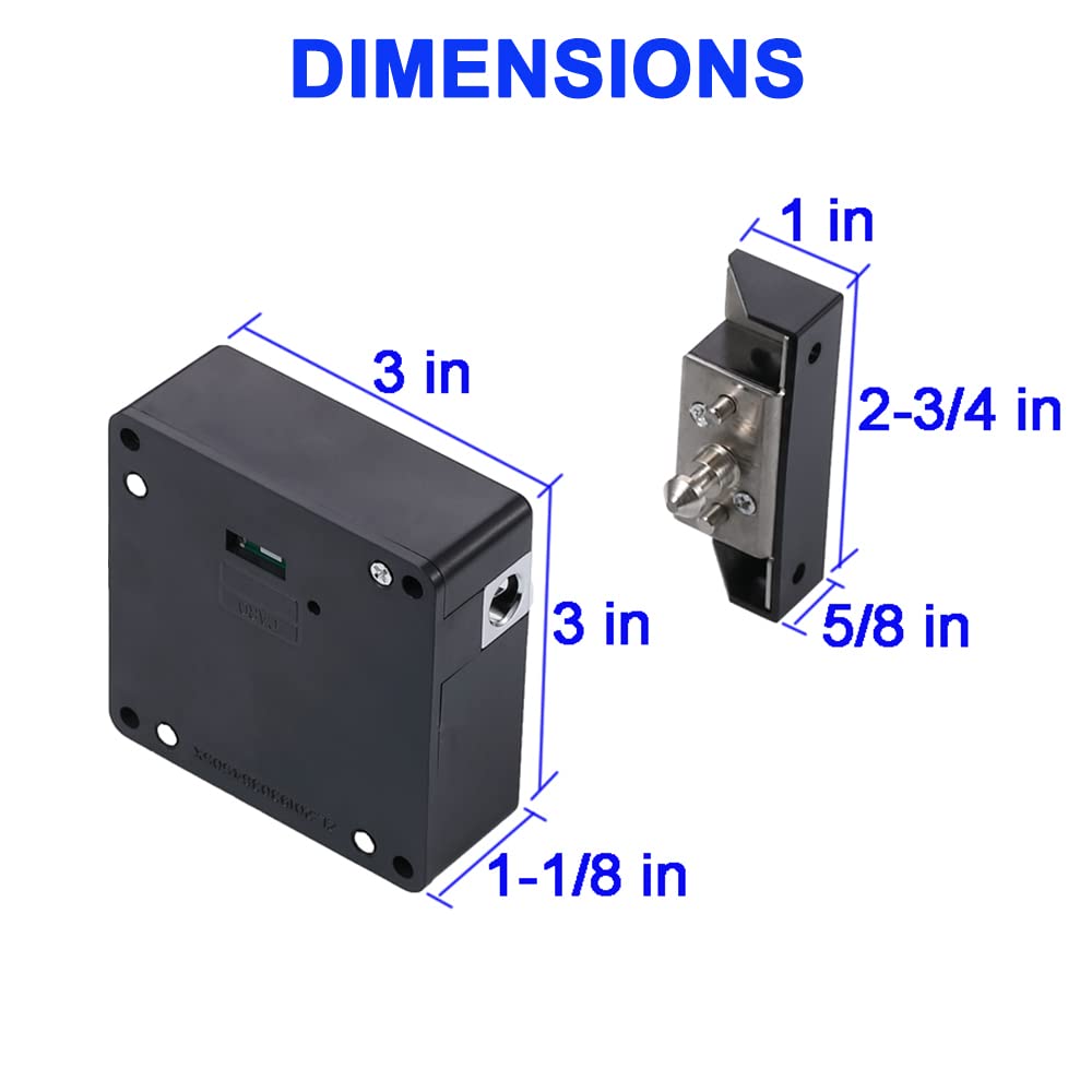Homello RFID Lock Electronic Cabinet Lock with USB Cable - Hidden DIY Lock for Wooden Cabinet Drawer Locker Cupboard Gun Box with 5 Key Cards/Fobs Homello