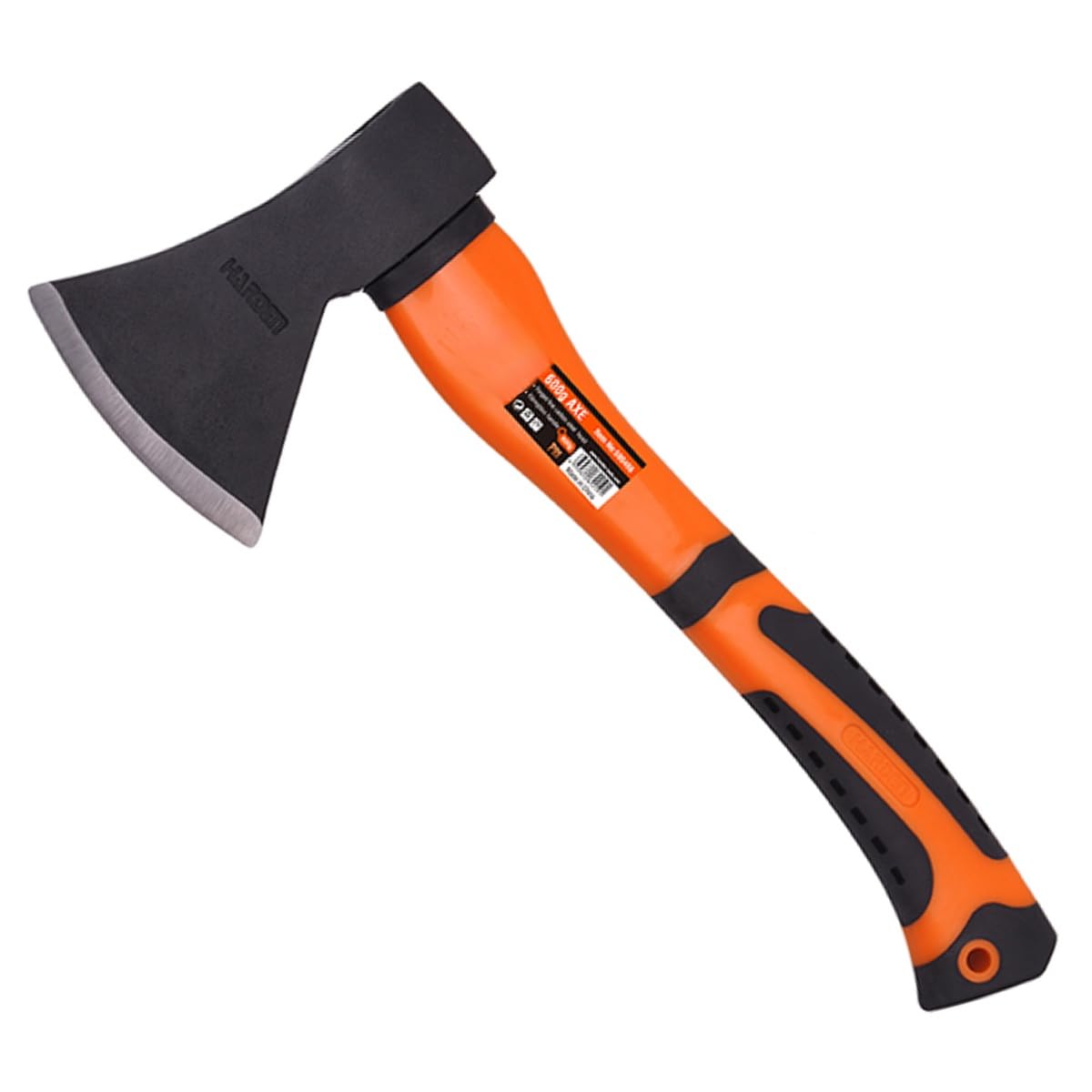 Edward Tools Wood Axe - Heavy Duty Small Camp Hatchet with Sheath - for Splitting Wood, Kindling - Forged Steel Blade with No Slip Handle - Throwing Hatchet and Axe Edward Tools