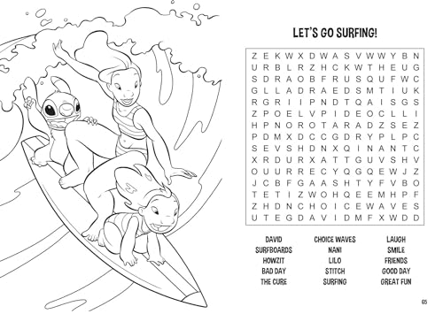 Disney Stitch Word Search and Coloring Book (Coloring Book & Word Search) WoodArtSupply