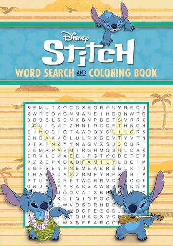 Disney Stitch Word Search and Coloring Book (Coloring Book & Word Search) WoodArtSupply