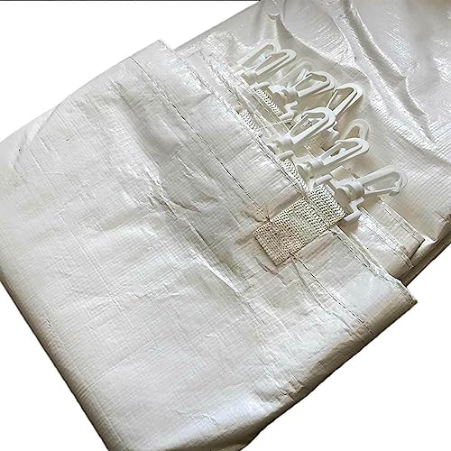 Moose Supply Economy Solid Tent Sidewall for Party and Canopy Tents, 7' x 20', White, Heavy Duty Polyethylene Moose Supply