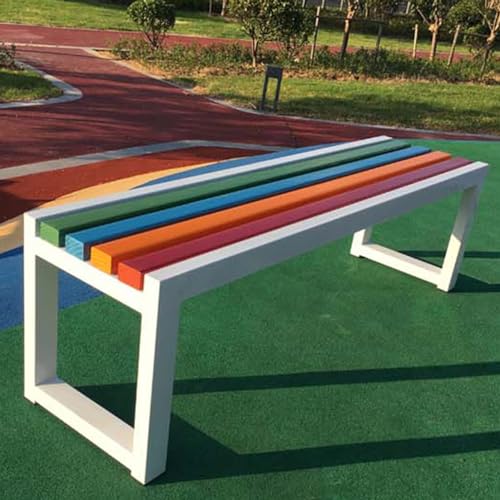 JHKJDS Garden Bench Park Bench Garden Benches, 2-Person Solid Wood Bench with Seat, Outdoor Backless Bench, Outdoor Bench for Park Garden,Patio and Lounge, Patio Bench (Black 100cm/39in) JHKJDS