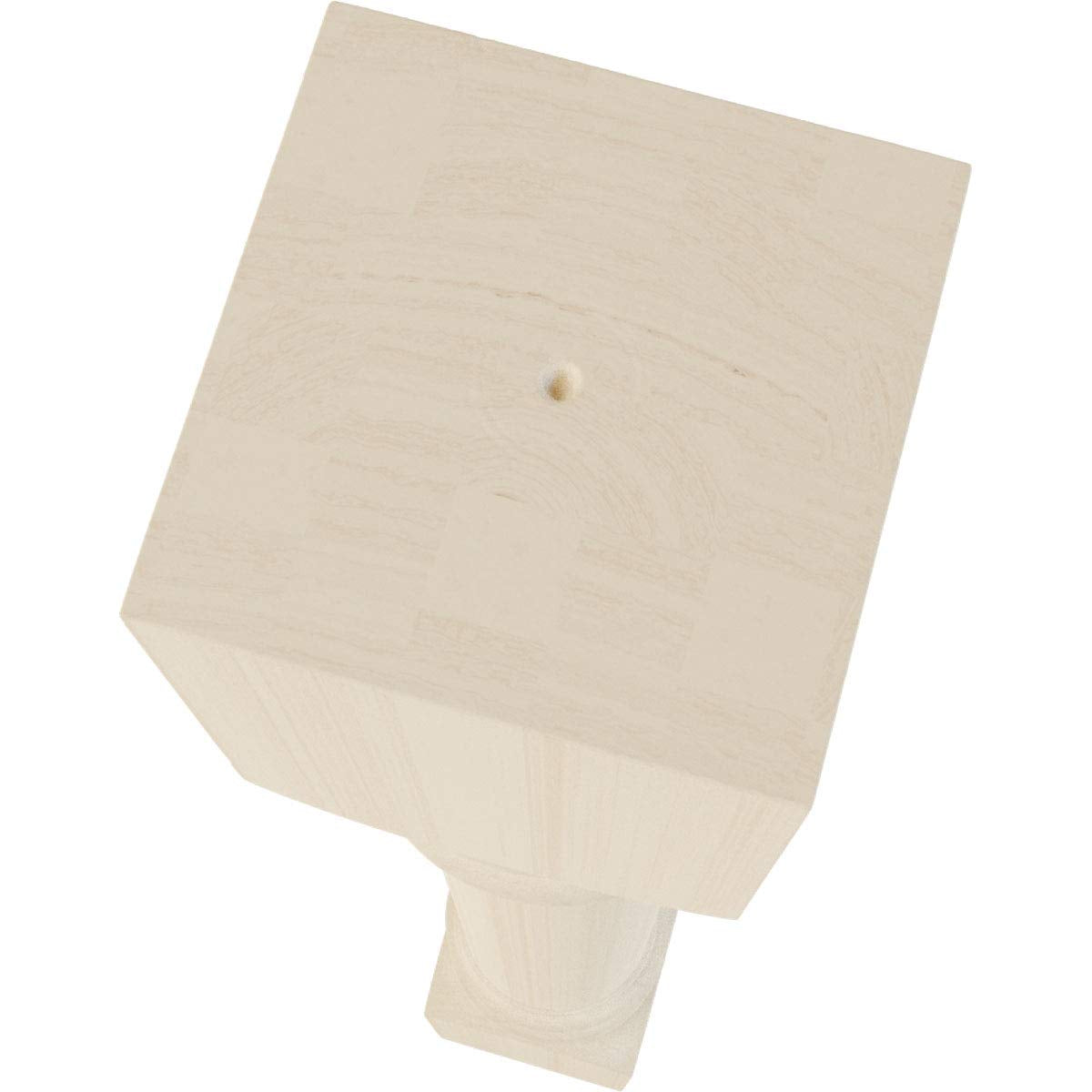 Ekena Millwork COL03X03X35TRRW Traditional Cabinet Column (Top Block: 6 1/8", Bottom Block: 7 1/8"), 3 3/4"W x 3 3/4"D x 35 1/2"H, Rubberwood Ekena Millwork