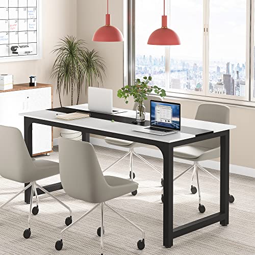 Tribesigns Modern Computer Desk, 70.8 x 31.5 inch Large Office Desk Computer Table Study Writing Desk Workstation for Home Office, Conference Room Tribesigns