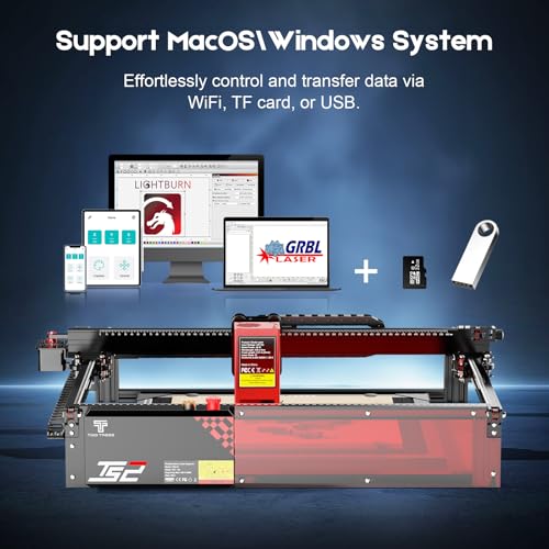 Twotrees TS2 Laser Engraver,40000mW High Precision Laser Engraving Machine,Laser Cutter,0.08mm Laser Spot Engraver Machine for DIY,Wood,Metal,Acrylic,Glass,Stainless Steel Twotrees