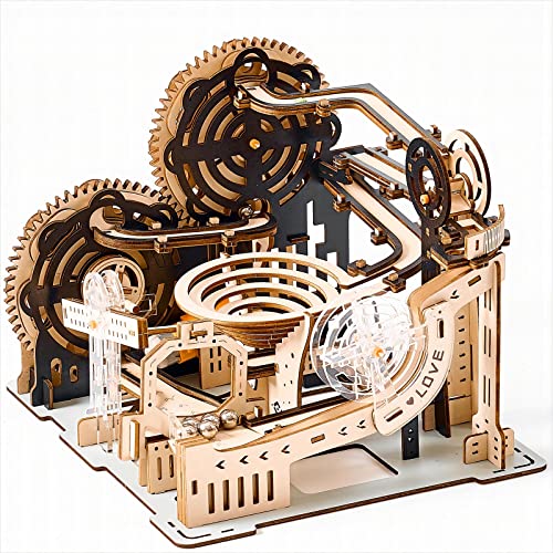bennama 3D Wooden Puzzles Marble Run Set - Mechanical Model Kits with Motor, Brainteaser and Puzzle for Christmas/Birthday,Gifts for Adults and Teens bennama