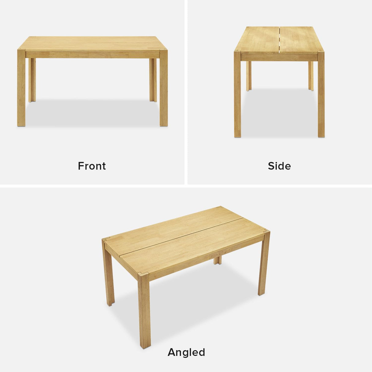 mopio Logan 5 Piece 4 Seater Upholstered Dining Table Set, Modern Farmhouse Solid Wood 4 Piece 59" Dining Table Set for Dining Room Kitchen mopio