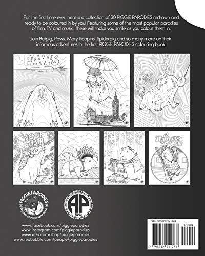 Piggie Parodies Colouring Book: Guinea Pigs in hilarious film, TV & music parodies. WoodArtSupply