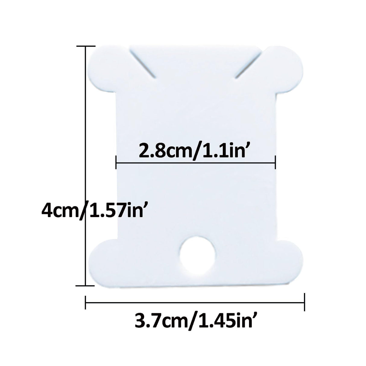 300 Pieces Plastic Floss Bobbins for Cross Cotton Thread Craft DIY Sewing Storage, Thread Organizer Holder, Embroidery Thread Cards Cross Stitch Bobbin, White Fokanlo