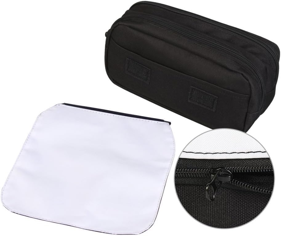 SCCFMM 10Pcs Sublimation Blank Makeup Bag,Women Removable Sublimation Bags with Zipper Cosmetic Bag Sublimation Makeup Bags Bulk Travel Toiletry Bag DIY Logo Heat Transfer Print (Red) SCCFMM