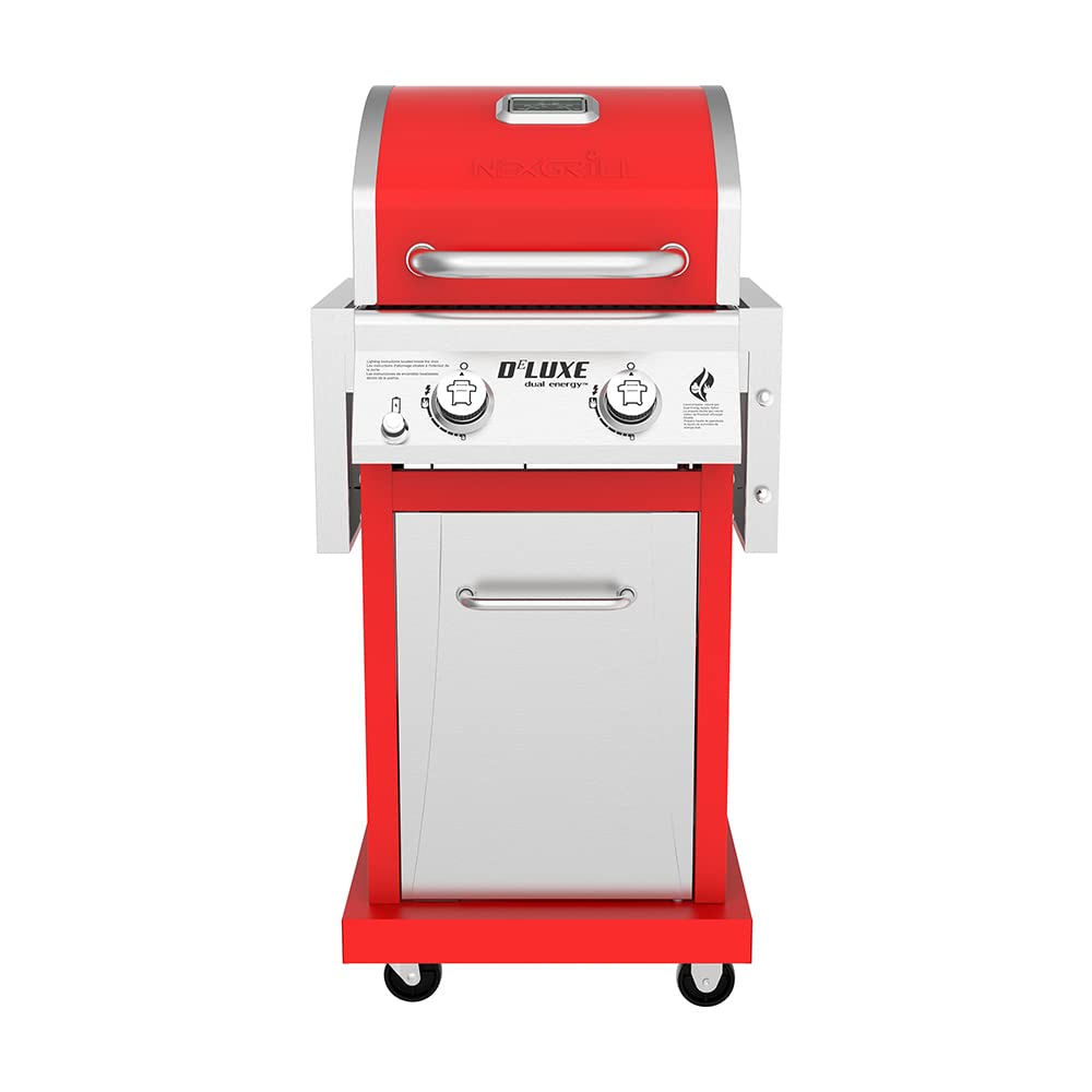Nexgrill Deluxe 2-Burner Gas Grill with 401 SQ In Grate, 28000 BTUs, Stainless Steel Control Panel & Foldable Side Table, Propane BBQ Grill for Outdoor Cooking, Patios, Backyards and More - 720-0864R Nexgrill
