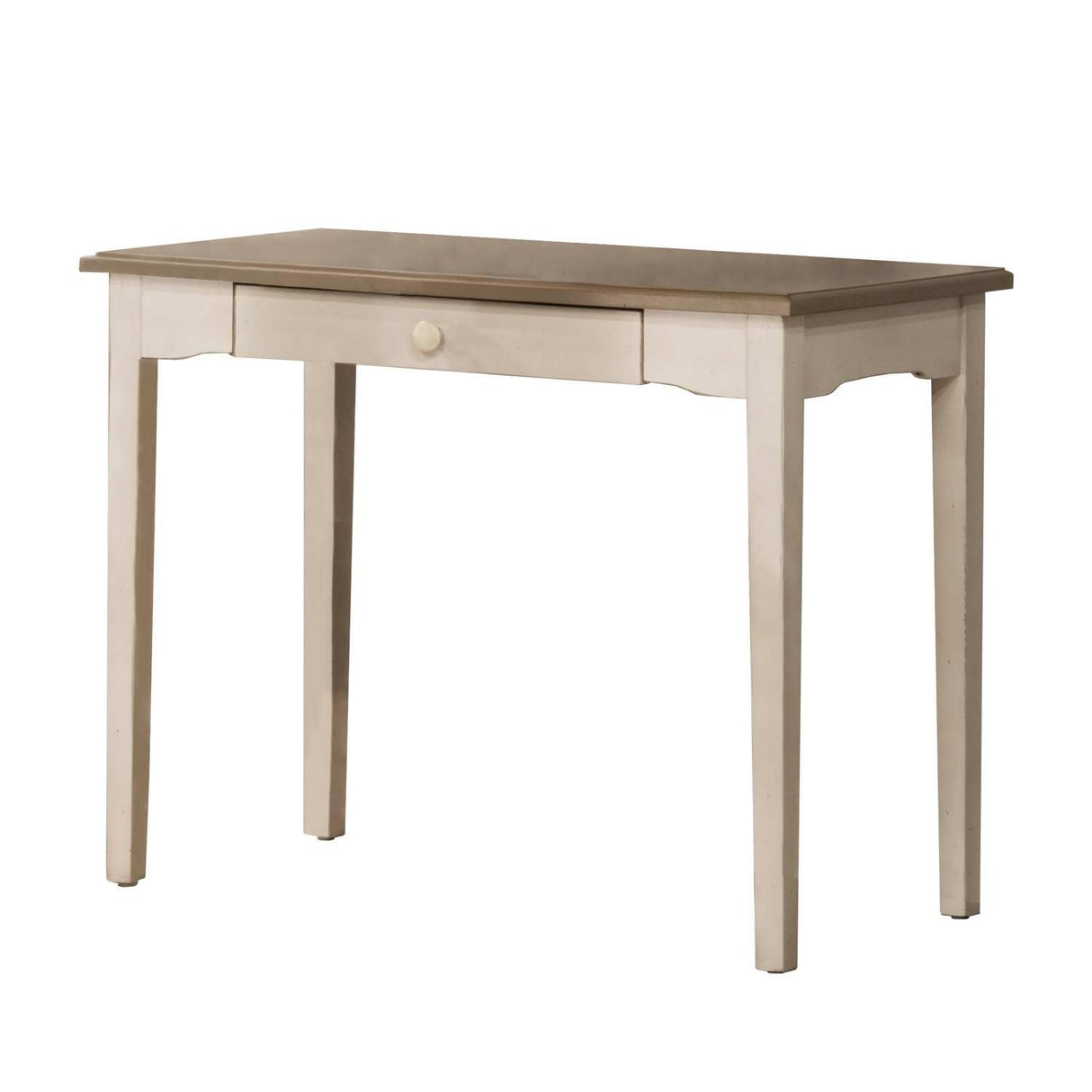 Hillsdale Furniture Clarion, Gray Wood Top/Sea White Base Desk/Table, Distressed Hillsdale