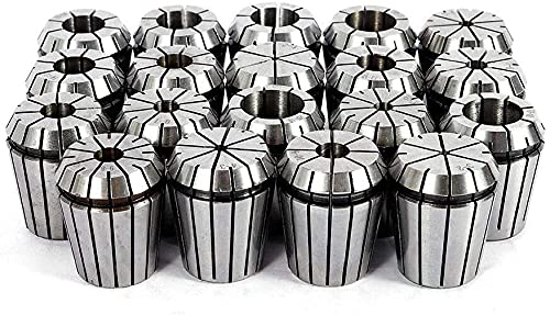 21pcs ER32 Spring Collet Set Spring Steel Chuck Tool MT2 Shank Wrench Spanner with Box for CNC Workholding Engraving Millling Machine Lathe Tool (MT2 ER32 M10) HYYKJ-US