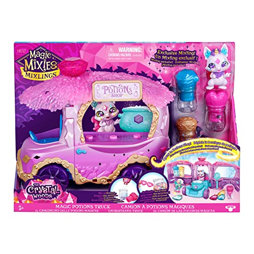 Magic Mixies Magic Potions Truck Playset. Transforms Into A Potion Shop. Create 3 Spells and Potion Surprises for Your Mixlings. Includes 1 Exclusive Mixling Magic Mixies