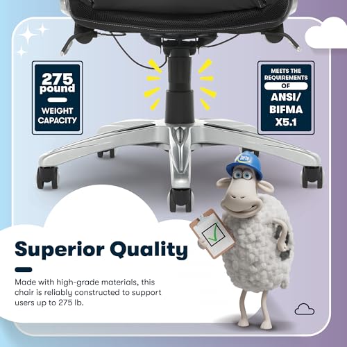 Serta Bryce Executive Office Chair, Ergonomic Computer DeskChairs with Patented AIR Lumbar Support, Comfy Body Pillows, Height Adjustable, Swivel Base with Wheels, Bonded Leather, Black Serta