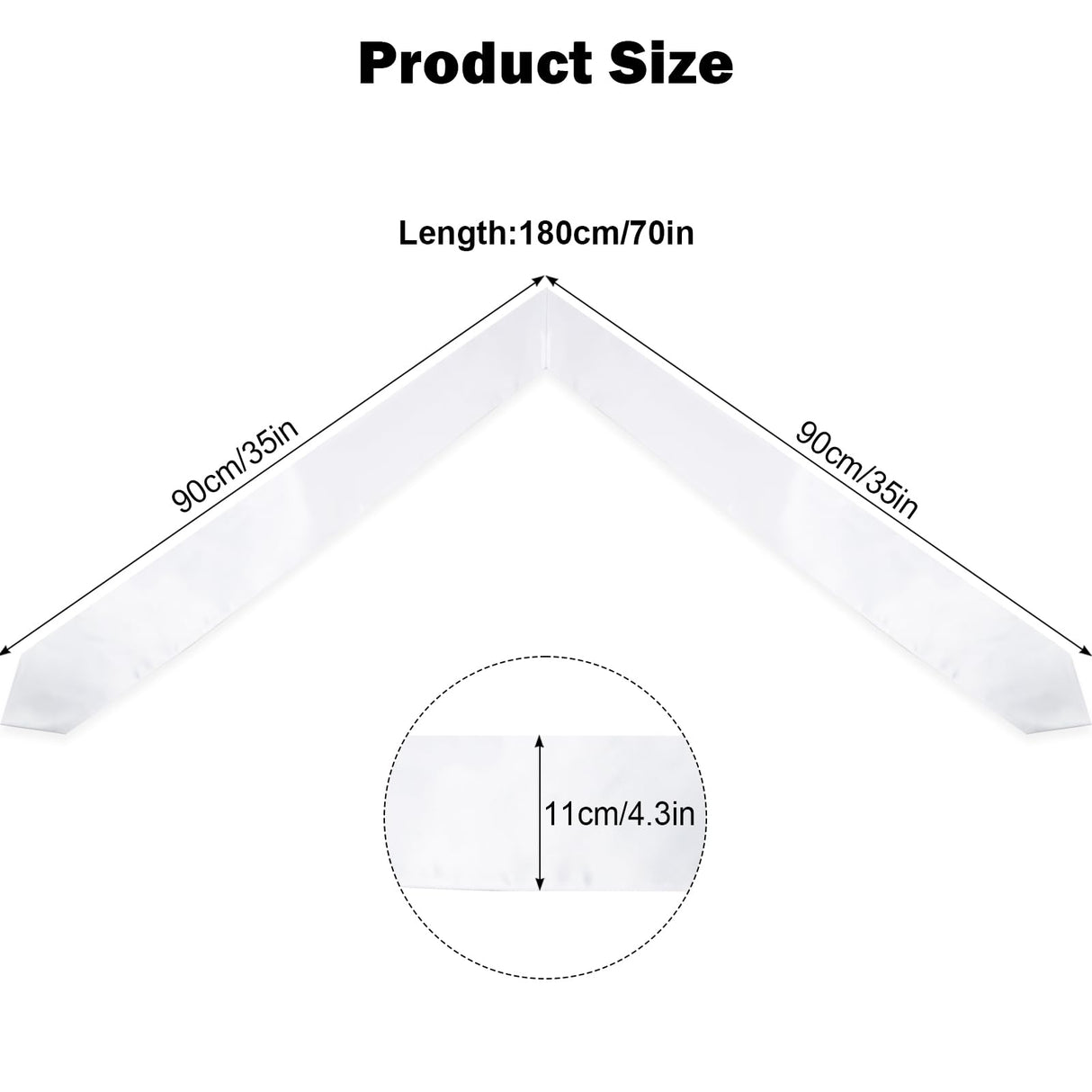 Gvhntk 6 Pieces 70 Inch Unisex Graduation Stole Plain Graduation Sash Stoles Honor Satin Stole for Adult Students Men Women Gvhntk