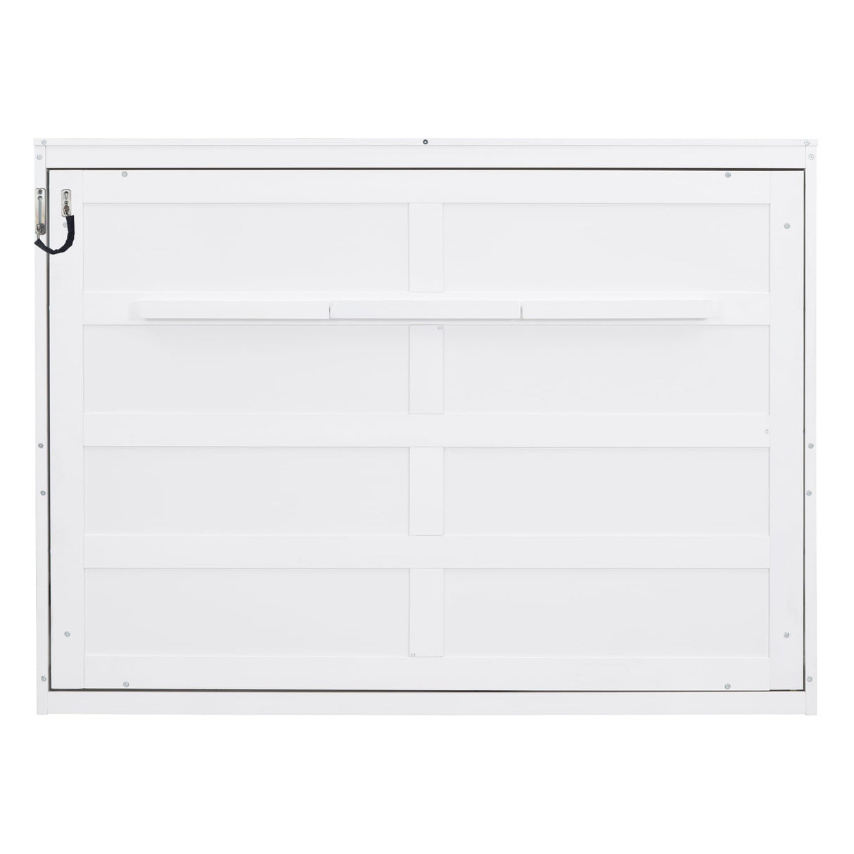 Merax Modern Farmhouse Solid Wood Murphy Bed Chest/Space Saving/Wood Slat Support/Queen,White Merax