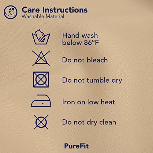 PureFit Outdoor Curtains for Detachable Sticky Tab Top Patio Waterproof/Weatherproof, UV and Fade Resistant Outside Curtains for Gazebo, Porch, Pergola, Privacy Curtain, 54 x 84 inch, 2 Panels, Beige PureFit