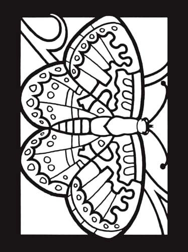 Butterflies Mini Stained Glass Coloring Book (Dover Little Activity Books: Insects) Dover Publications