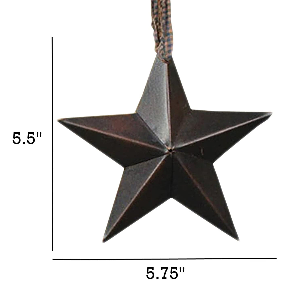 CWI Gifts Metal Barn Star - 5" Galvanized Hanging Star - Farmhouse Wall Decor - Black - 1 CWI Gifts