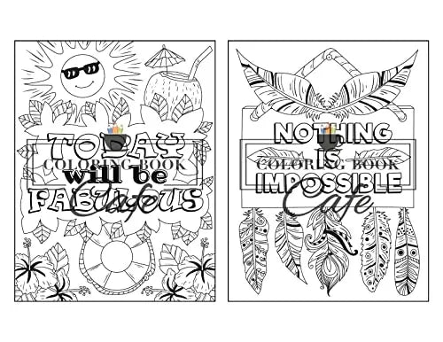 100 Inspirational Quotes Coloring Book for Adults: 100 Motivational Quotes, Positive Affirmations and Inspirational Phrases for Stress Relief and Relaxation WoodArtSupply