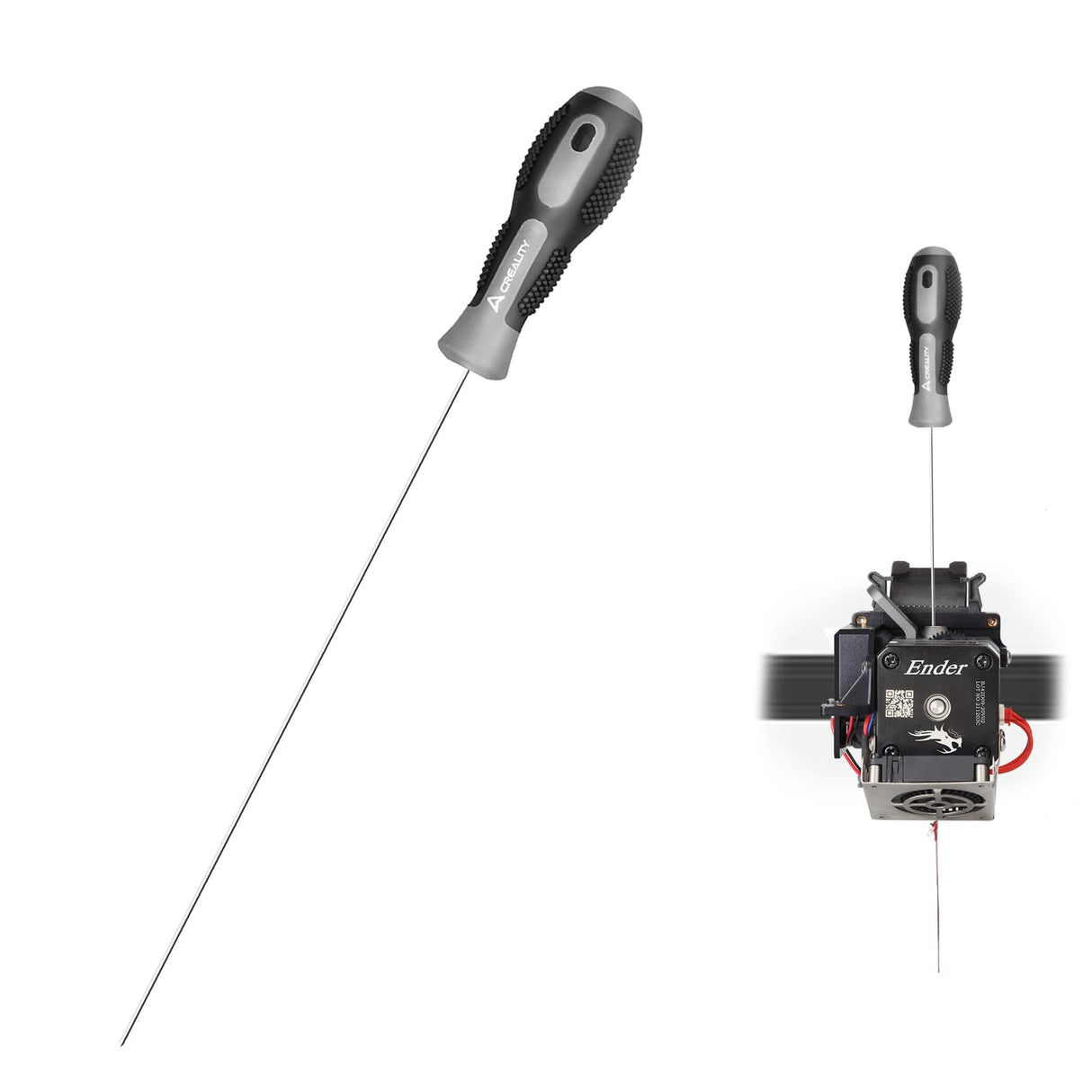 Creality Clog Poke,3D Printer Nozzle Cleaning Kit,Φ1.5mm L210mm Prolong Throat Piercing Needle 3D Printing Tool for 1.75mm Nozzles,Clean Hotend without Disassembly,Unclog in Seconds,More Thoroughly ENOMAKER