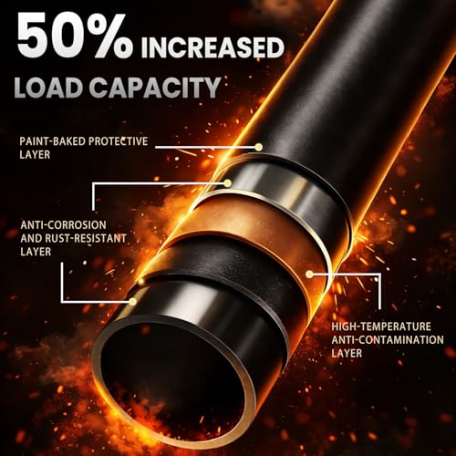 AJAZZ Room Divider Curtain Rod, No Drilling Room Separator for Space Partition Adjustable (H) 43-120×(W) 35-100 inch Heavy Duty Temporary Wall Divider Floor to Ceiling Tension Rod, Black AJAZZ