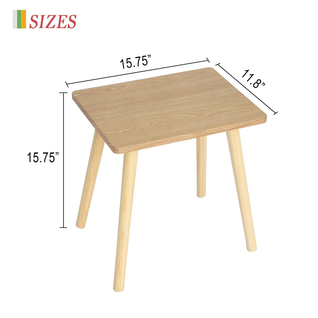 AWASEN Side Table, Small End Accent Table for Living Room Bedroom Office Small Spaces, Modern Wood Side Table Nightstand with Solid Wood, Easy Assembly, (Natural) AWASEN