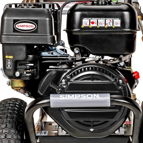 SIMPSON Cleaning PS60843 PowerShot 4400 PSI Gas Pressure Washer, 4.0 GPM, CRX 420cc Engine, Includes Spray Gun and Extension Wand, 5 QC Nozzle Tips, 3/8-inch x 50-foot Monster Hose, 49-State SIMPSON