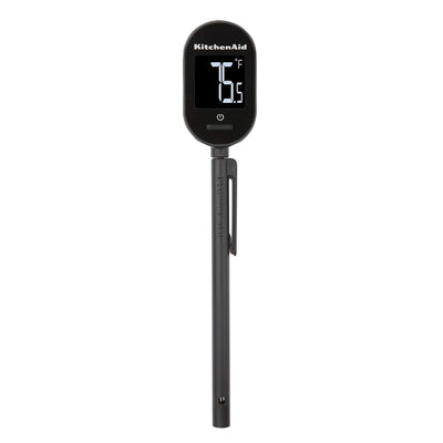 KitchenAid KQ910 Backlit Instant Read Digital Food Kitchen Grill Thermometer, Meat, and Cooking Wireless Thermometerer, Black