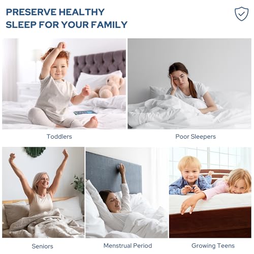 BEDLORE Waterproof Mattress Protector, Noiseless King Size Mattress Pad with Deep Pocket Fitted Up to 6-18 inches, Soft Breathable Dirt-Proof Bed Mattress Cover Washable for Bedroom, Hotel (Gray) BEDLORE