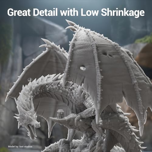 UNIFORMATION HD ABS Like Resin Hard Tough 3D Printer Resin Photopolymer UV Curing 3D Resin Liquid with High Precision Suit for SLA/LCD/DLP Printing Functional Mechanical Print HD Grey 1KG Uniformation