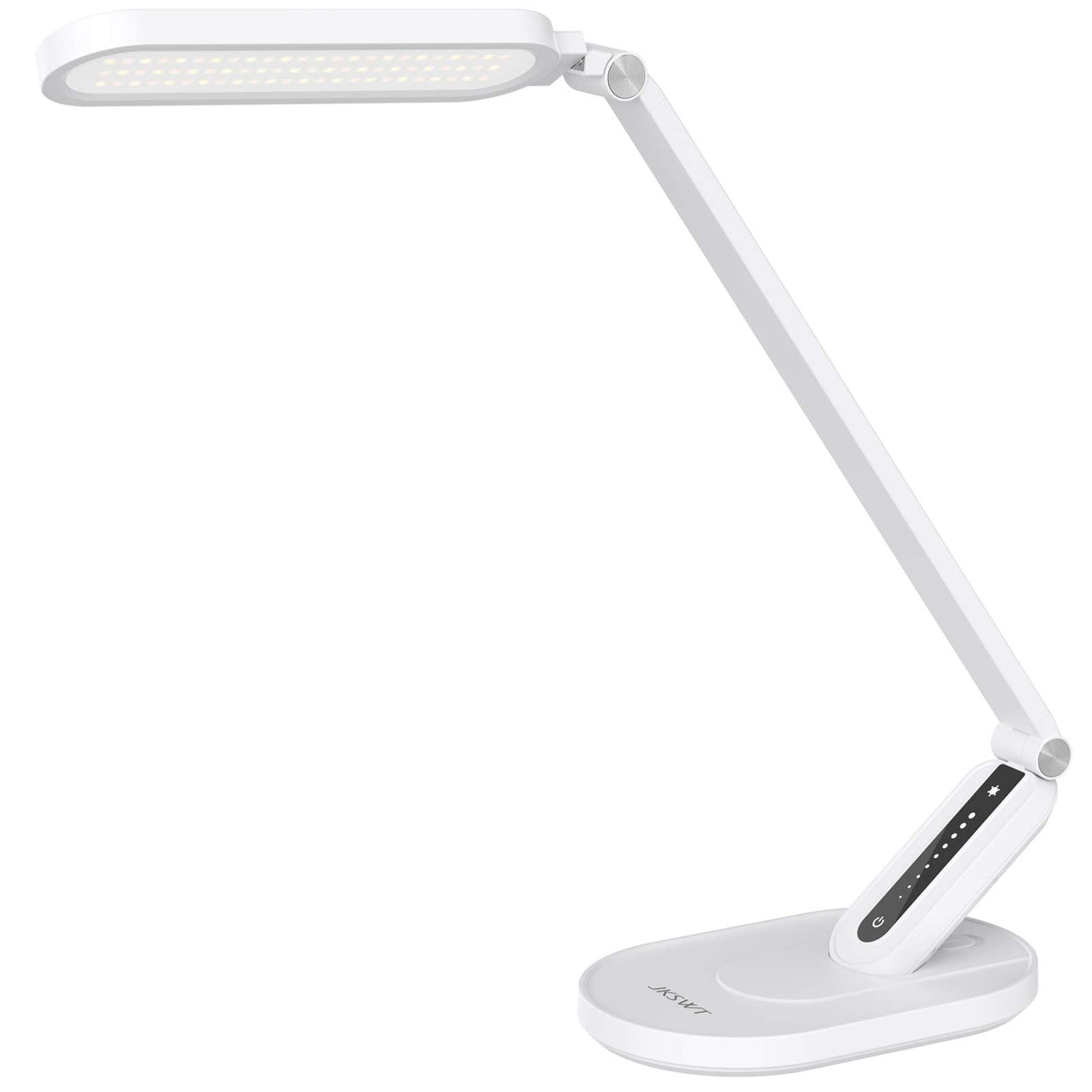 JKSWT Desk Lamp, for Eye Care, Dimmable Table Lamp with 5 Colour Modes, 72 LEDs with USB Charging Port, Touch Control and Memory Function, Office Lamp JKSWT