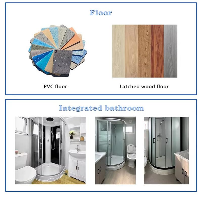 Prefab Tiny House for Sale – Expandable 20FT/40FT Mobile Home with 2-3 Bedrooms, Full Bathroom & Kitchen | Foldable Steel Frame Design Generic