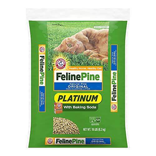 Feline Pine Platinum Non-Clumping Cat Litter 18lb. Arm & Hammer