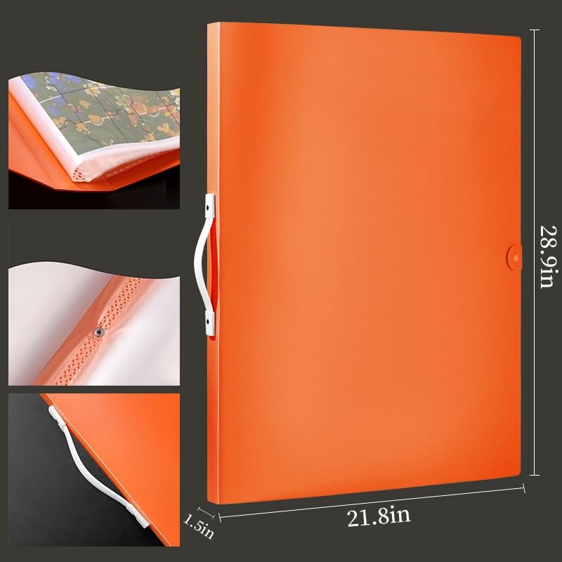 YMNLWZ Puzzle Storage 1000 Pieces Large-Capacity Storage Puzzle, 20 Transparent Pockets, Portable, Dustproof and Stain-Proof, Suitable for Puzzle Lovers to Collect Puzzle Storage Gifts (Black) YMNLWZ